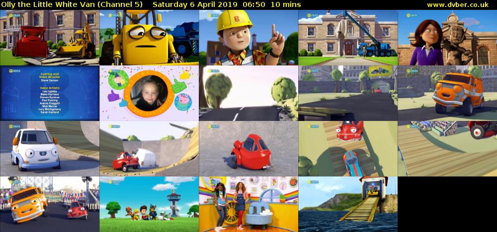 Olly the Little White Van (Channel 5) Saturday 6 April 2019 06:50 - 07:00