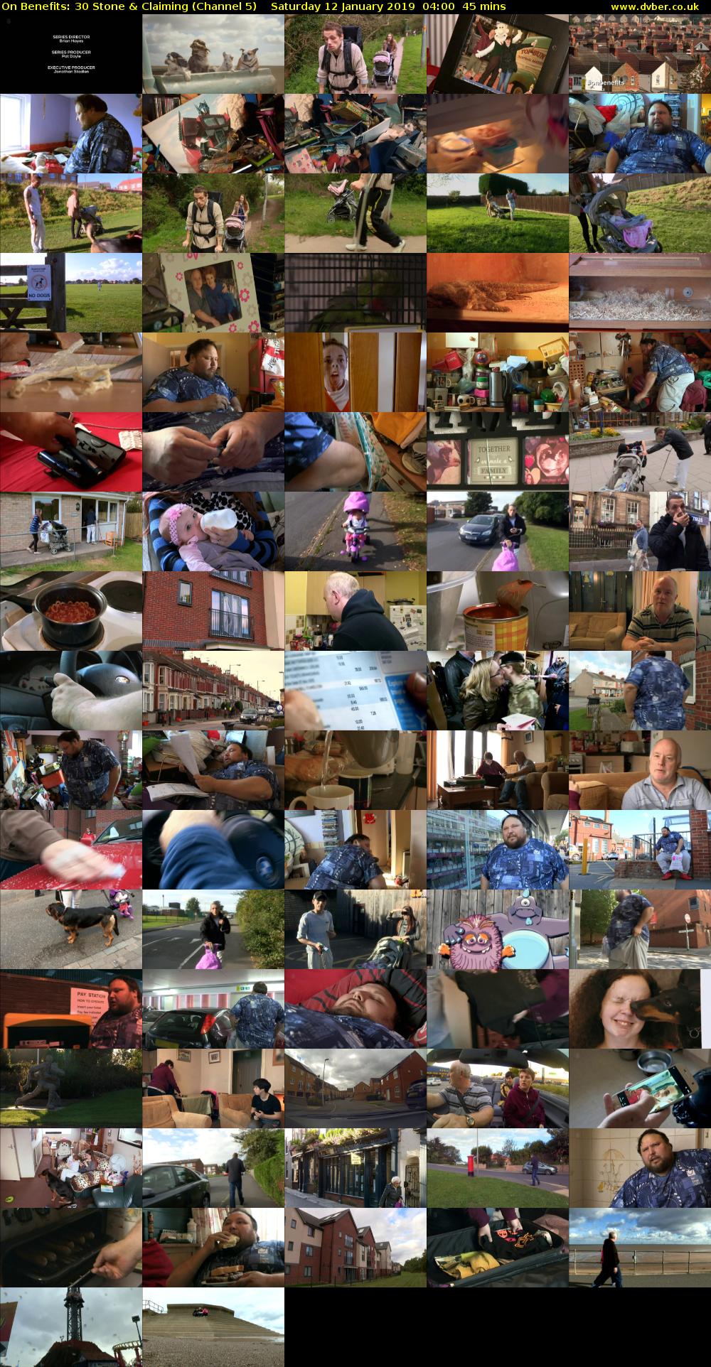 On Benefits: 30 Stone & Claiming (Channel 5) Saturday 12 January 2019 04:00 - 04:45