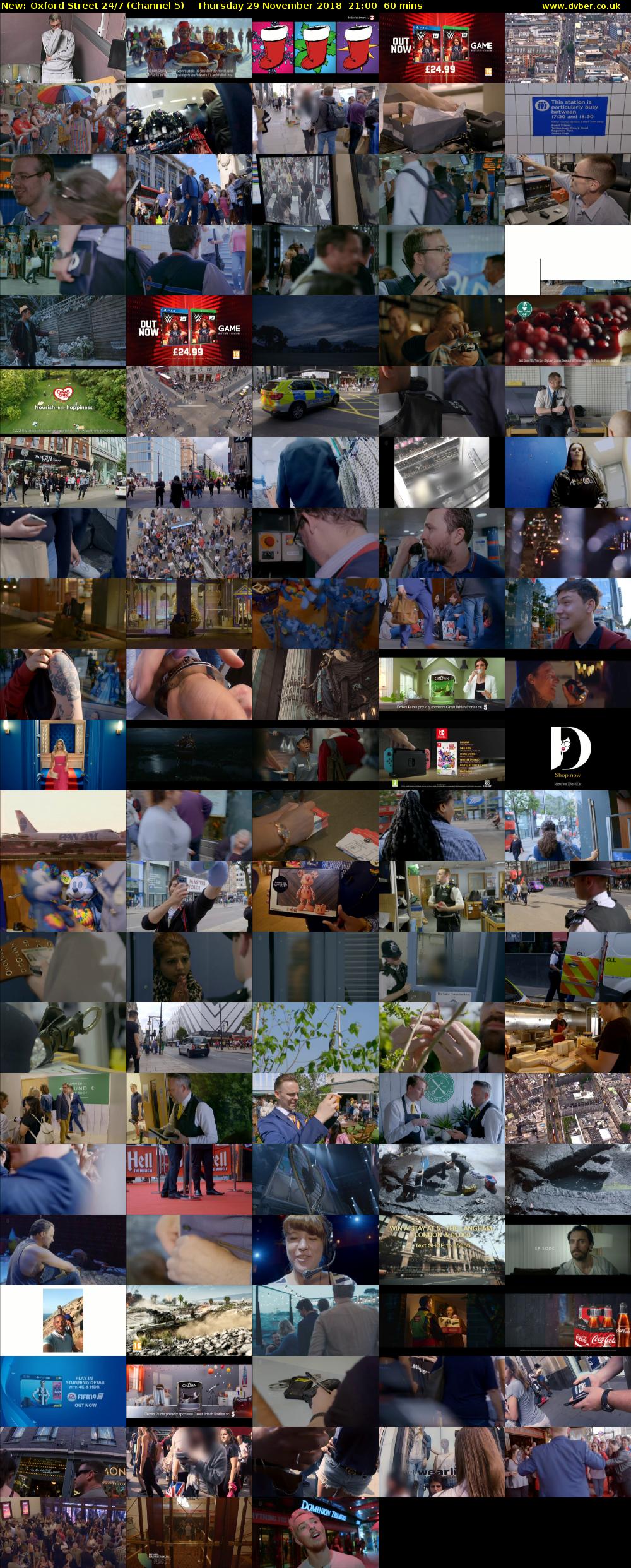 Oxford Street 24/7 (Channel 5) Thursday 29 November 2018 21:00 - 22:00