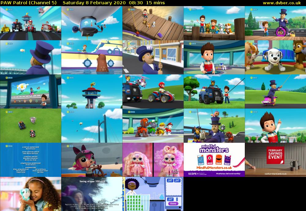 PAW Patrol (Channel 5) Saturday 8 February 2020 08:30 - 08:45