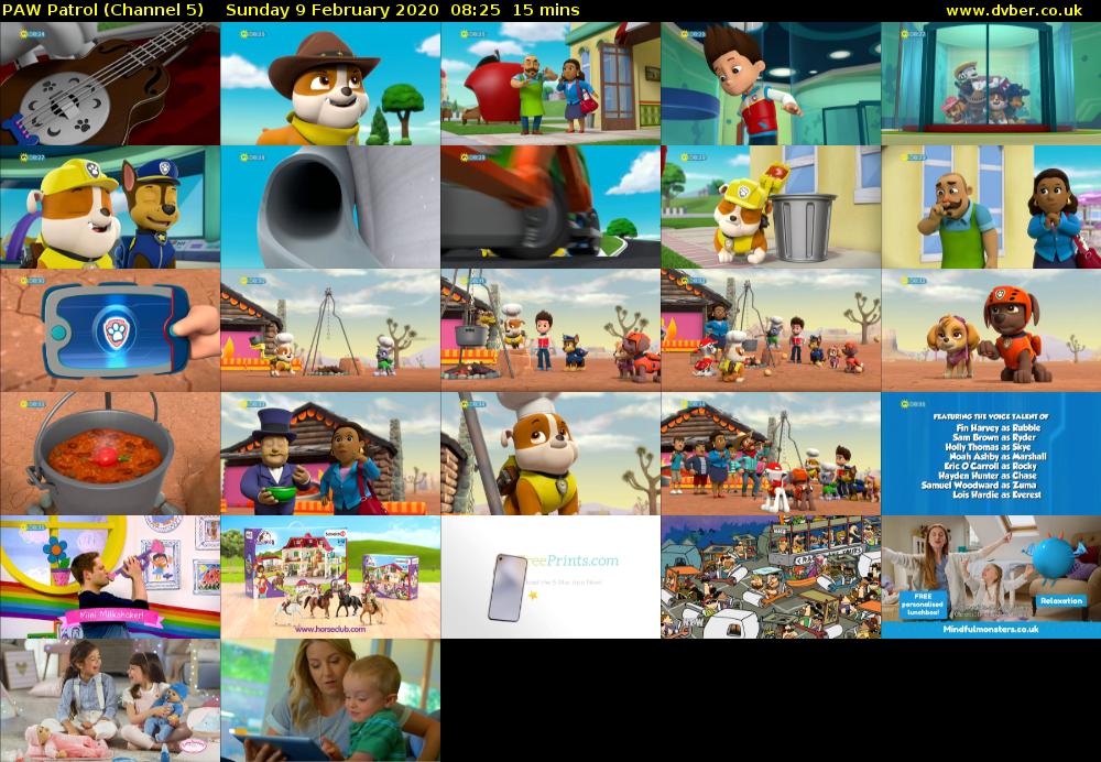 PAW Patrol (Channel 5) Sunday 9 February 2020 08:25 - 08:40