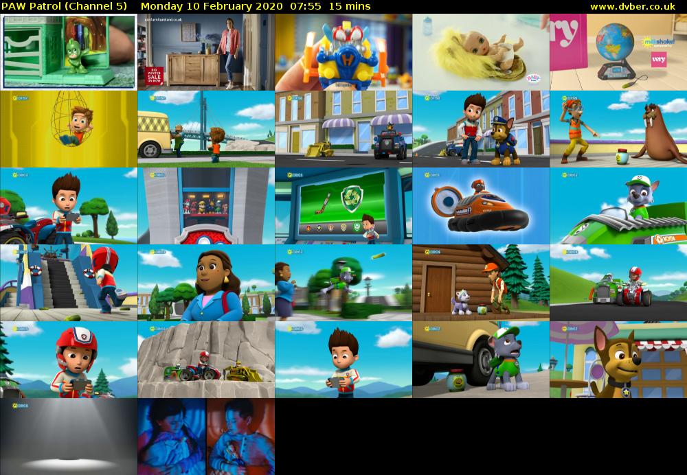 PAW Patrol (Channel 5) Monday 10 February 2020 07:55 - 08:10