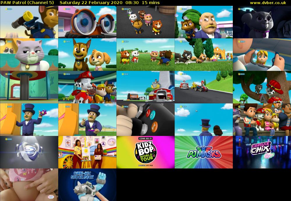 PAW Patrol (Channel 5) Saturday 22 February 2020 08:30 - 08:45
