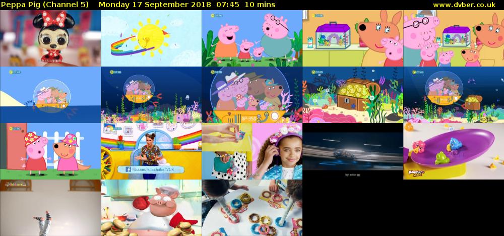 Peppa Pig (Channel 5) Monday 17 September 2018 07:45 - 07:55