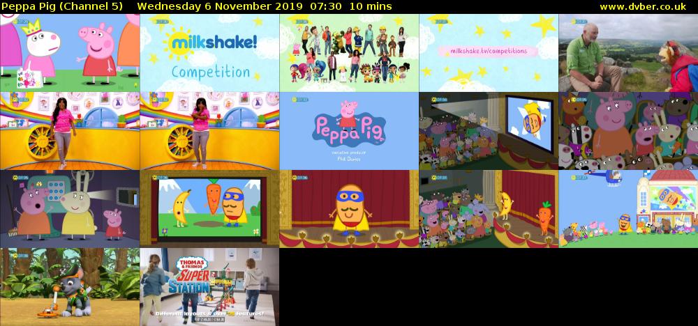 Peppa Pig (Channel 5) Wednesday 6 November 2019 07:30 - 07:40