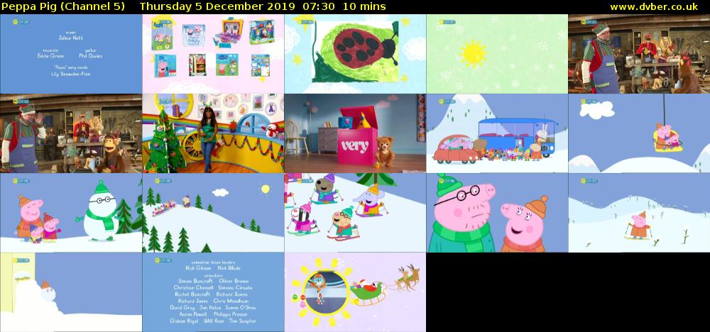 Peppa Pig (Channel 5) Thursday 5 December 2019 07:30 - 07:40