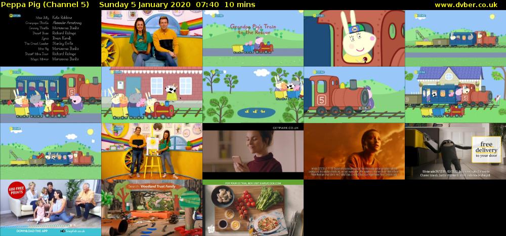 Peppa Pig (Channel 5) Sunday 5 January 2020 07:40 - 07:50