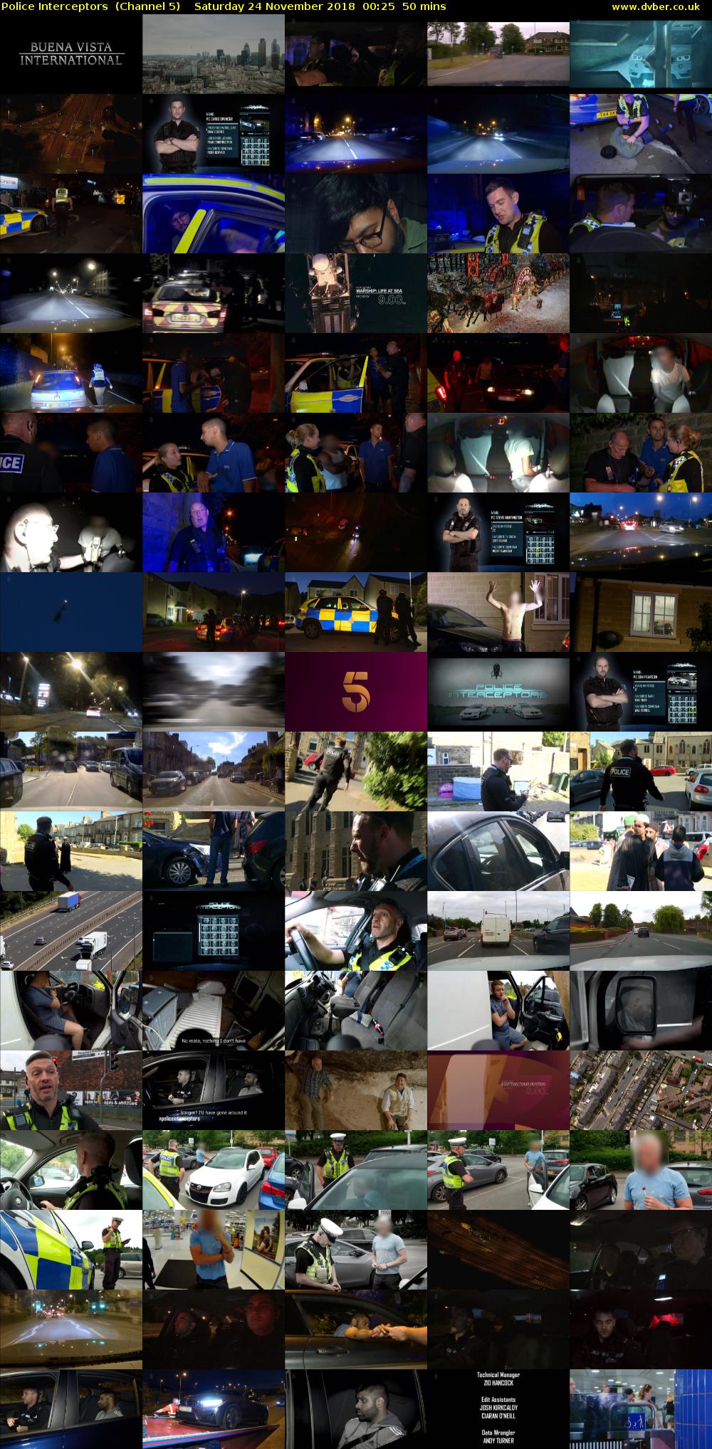 Police Interceptors  (Channel 5) Saturday 24 November 2018 00:25 - 01:15