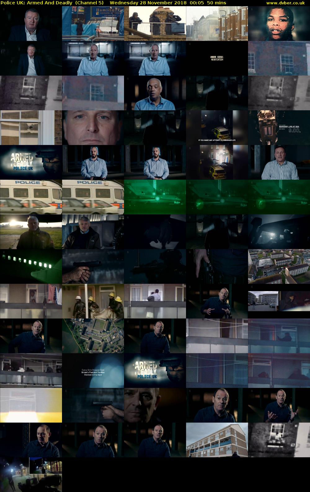 Police UK: Armed And Deadly  (Channel 5) Wednesday 28 November 2018 00:05 - 00:55