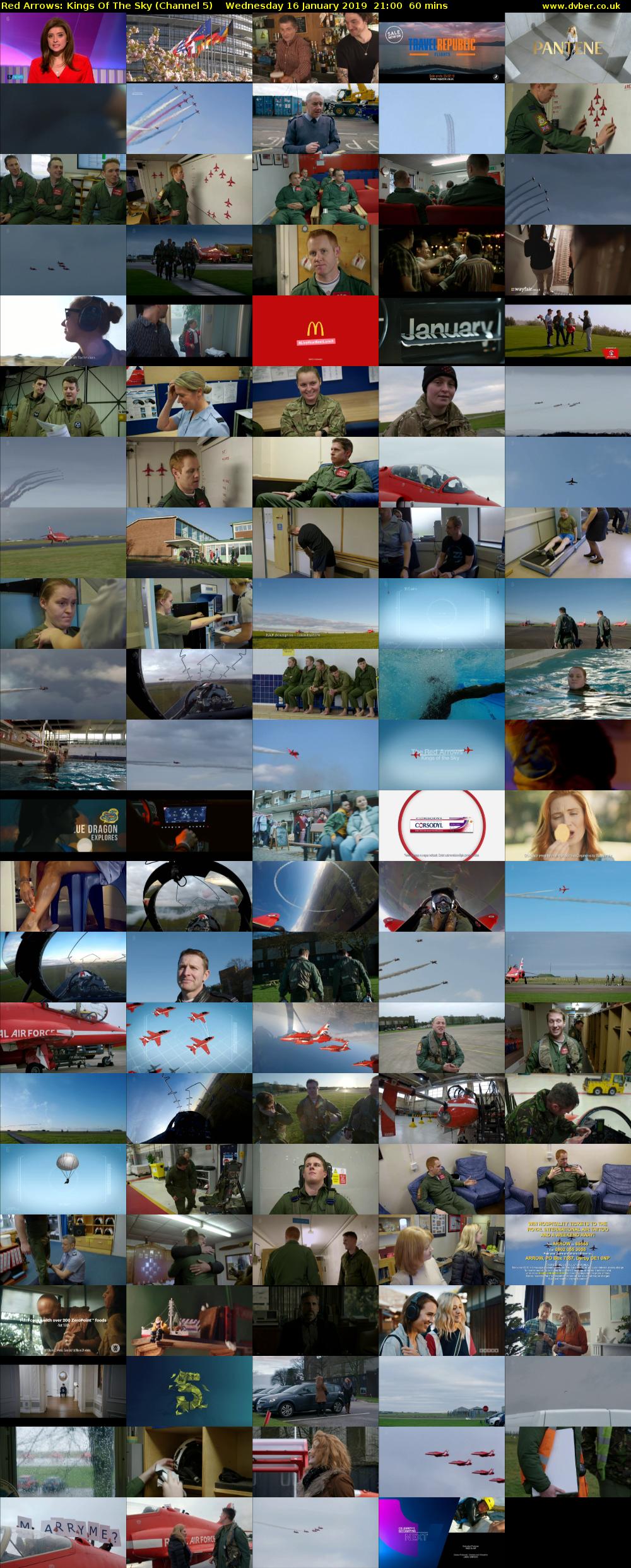 Red Arrows: Kings Of The Sky (Channel 5) Wednesday 16 January 2019 21:00 - 22:00