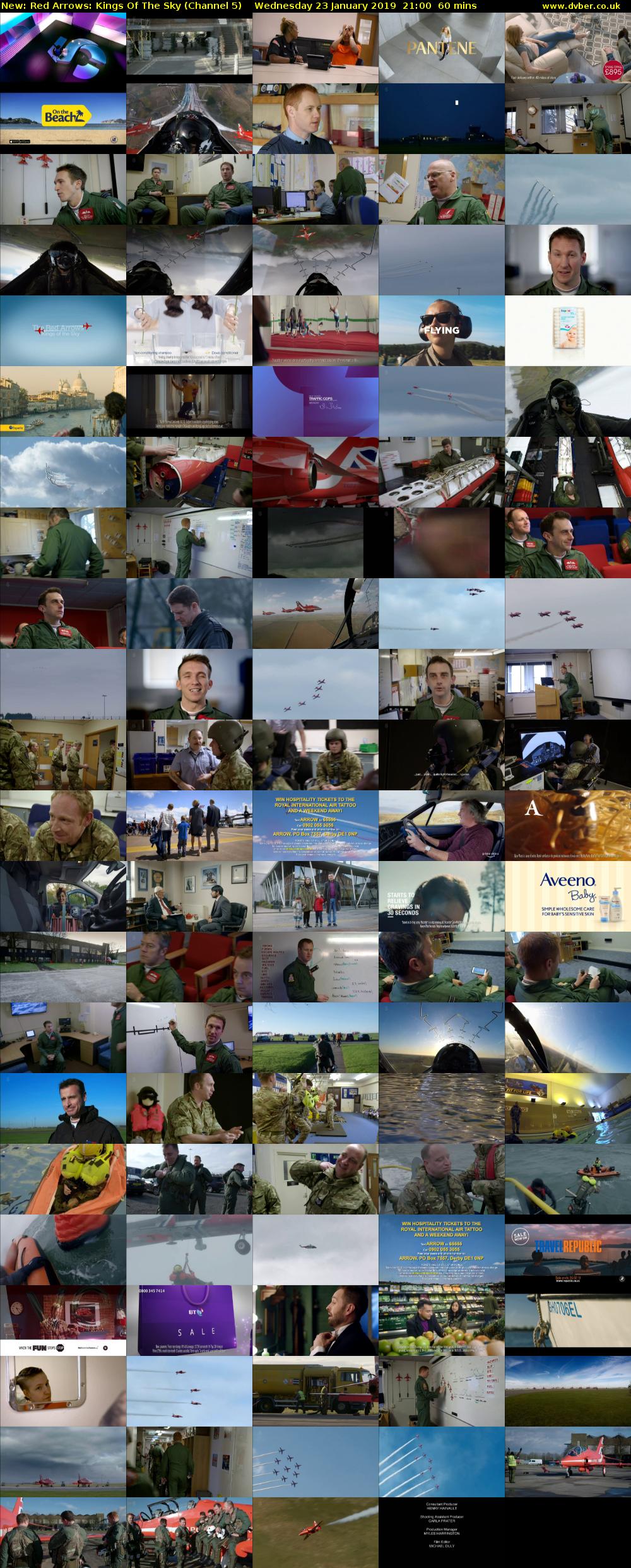 Red Arrows: Kings Of The Sky (Channel 5) Wednesday 23 January 2019 21:00 - 22:00