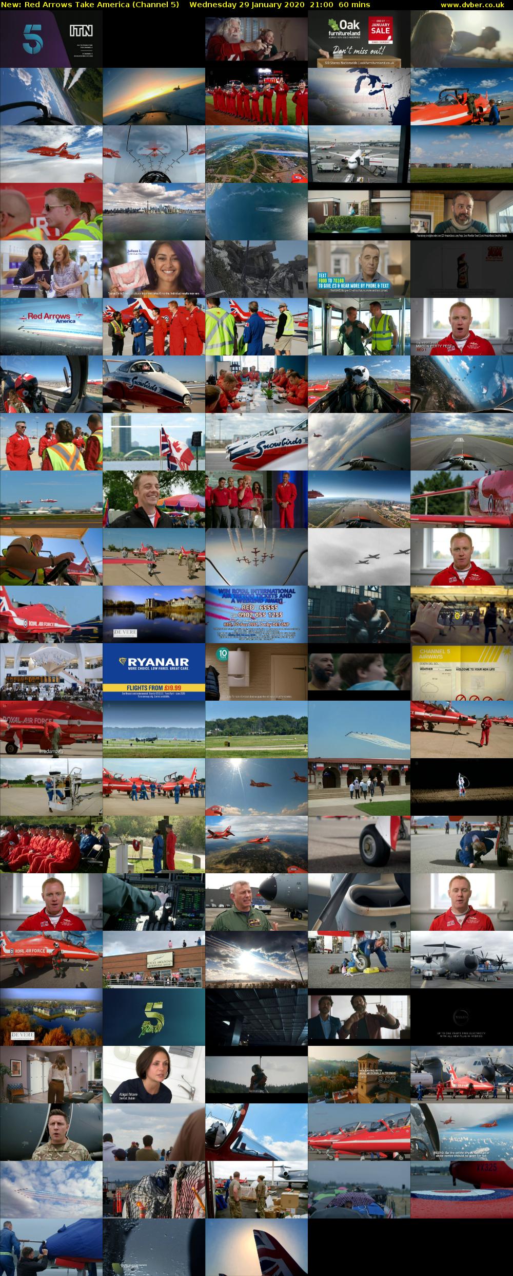 Red Arrows Take America (Channel 5) Wednesday 29 January 2020 21:00 - 22:00
