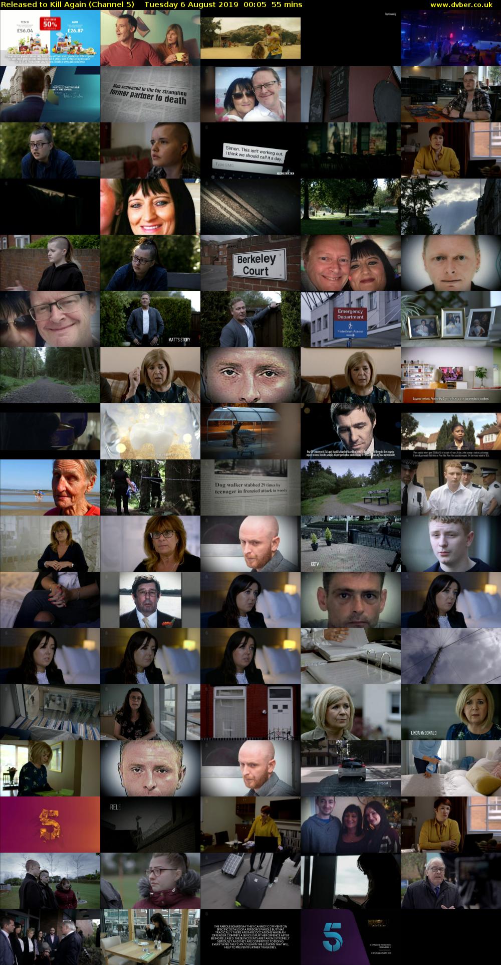 Released to Kill Again (Channel 5) Tuesday 6 August 2019 00:05 - 01:00