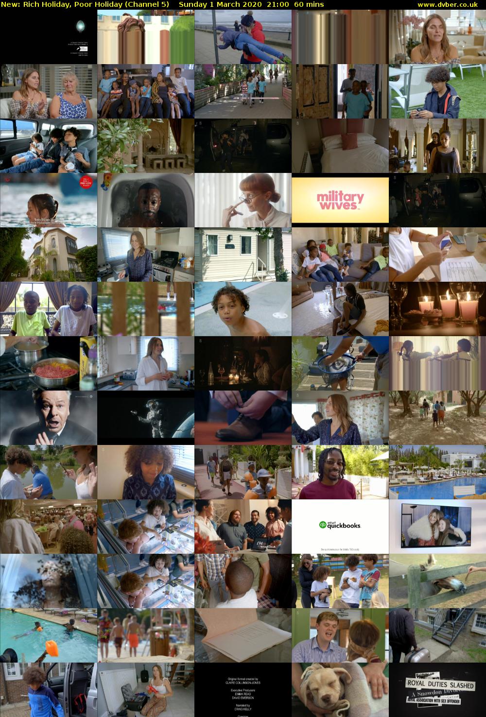 Rich Holiday, Poor Holiday (Channel 5) Sunday 1 March 2020 21:00 - 22:00