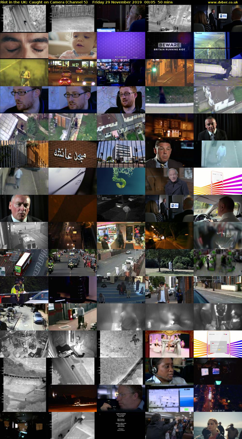 Riot in the UK: Caught on Camera (Channel 5) Friday 29 November 2019 00:05 - 00:55