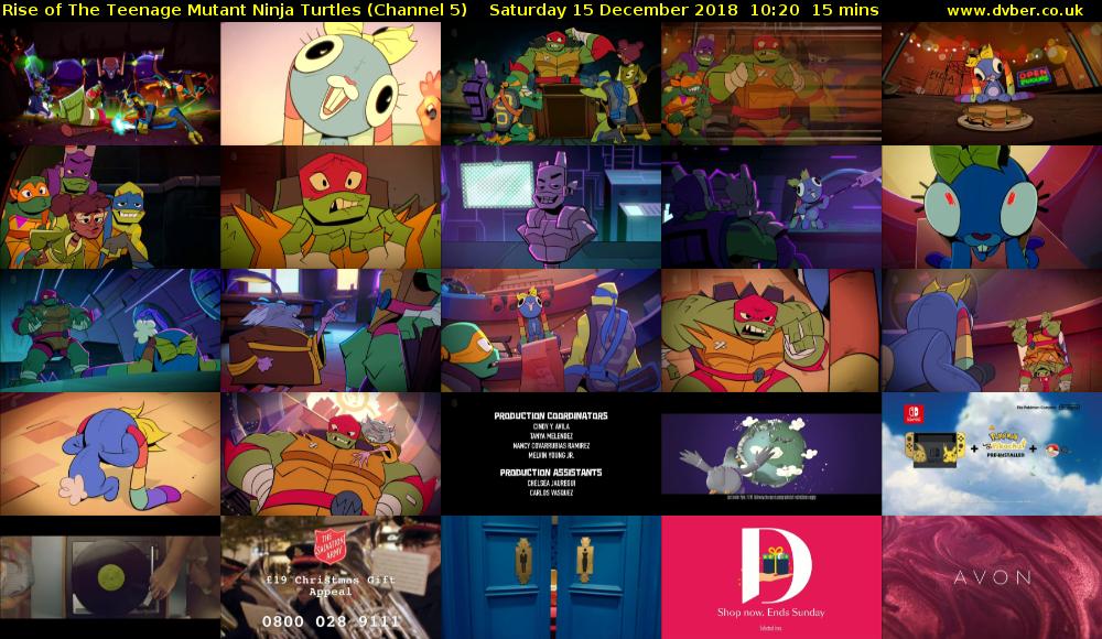 Rise of The Teenage Mutant Ninja Turtles (Channel 5) Saturday 15 December 2018 10:20 - 10:35