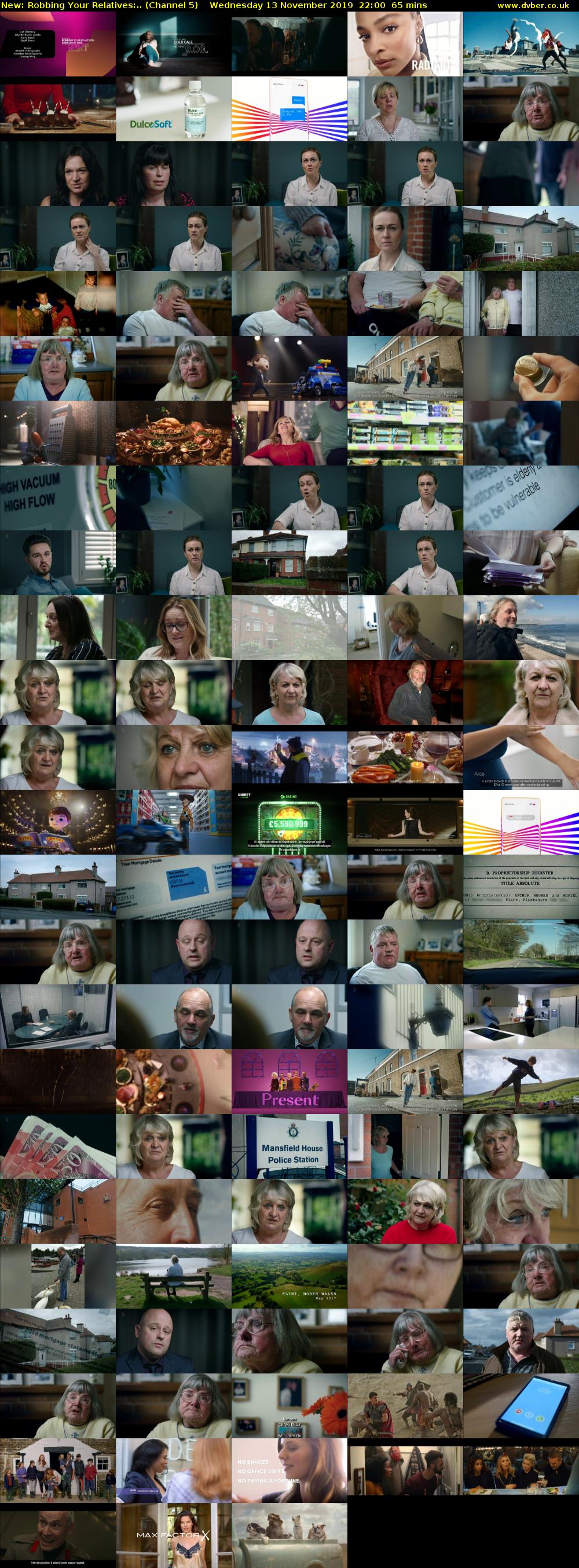 Robbing Your Relatives:.. (Channel 5) Wednesday 13 November 2019 22:00 - 23:05