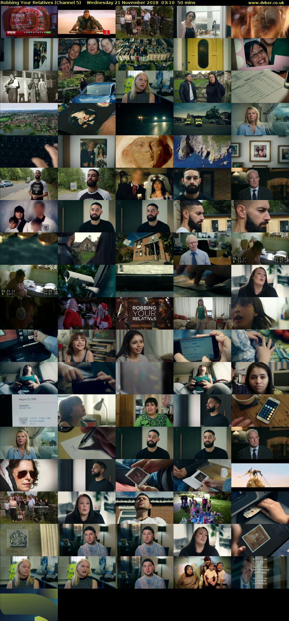 Robbing Your Relatives (Channel 5) Wednesday 21 November 2018 03:10 - 04:00