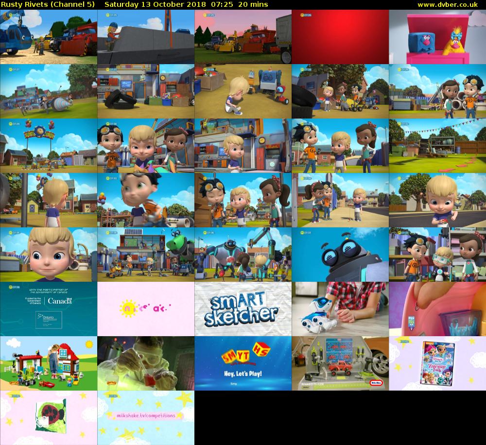 Rusty Rivets (Channel 5) Saturday 13 October 2018 07:25 - 07:45