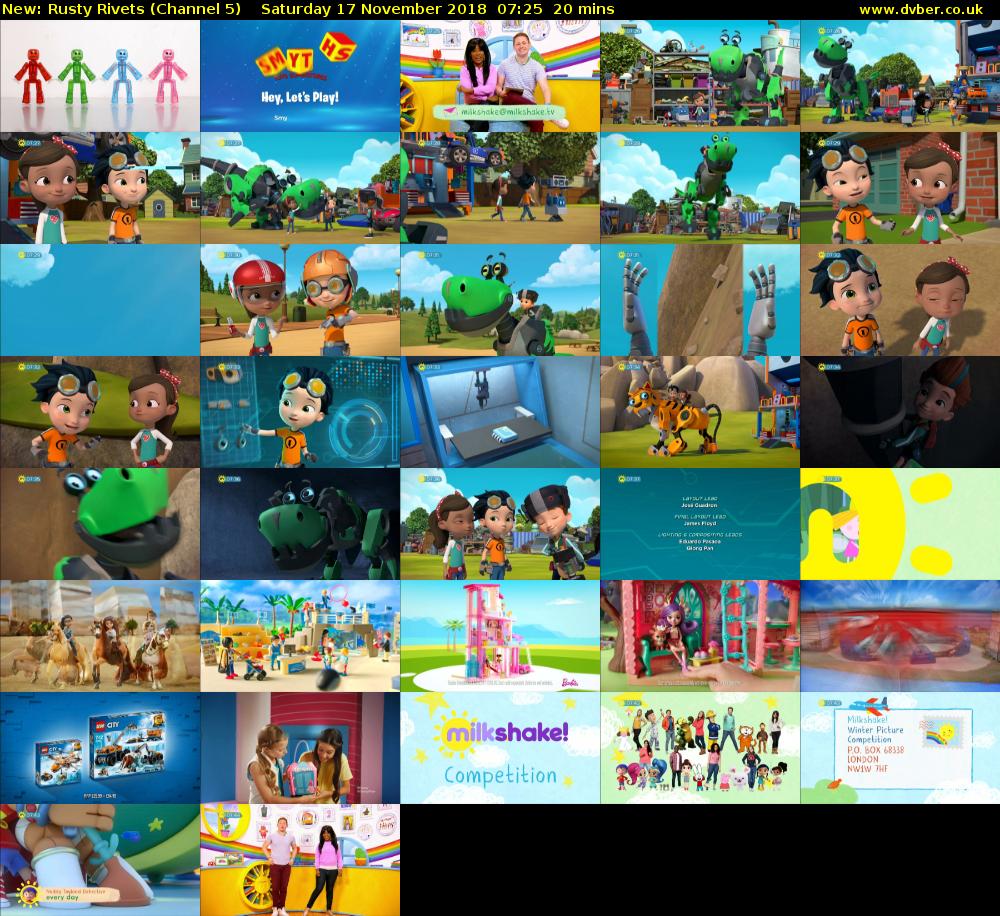 Rusty Rivets (Channel 5) Saturday 17 November 2018 07:25 - 07:45