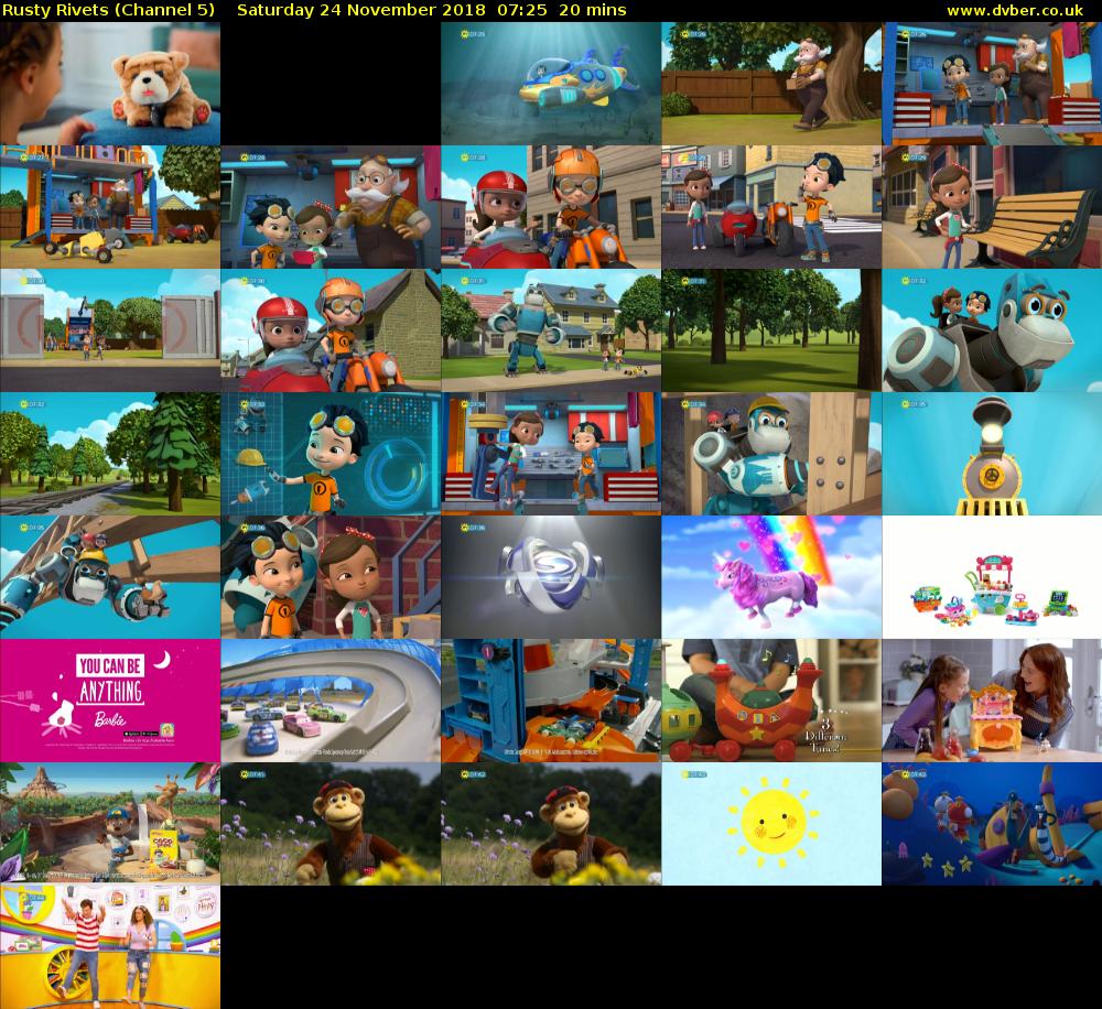 Rusty Rivets (Channel 5) Saturday 24 November 2018 07:25 - 07:45