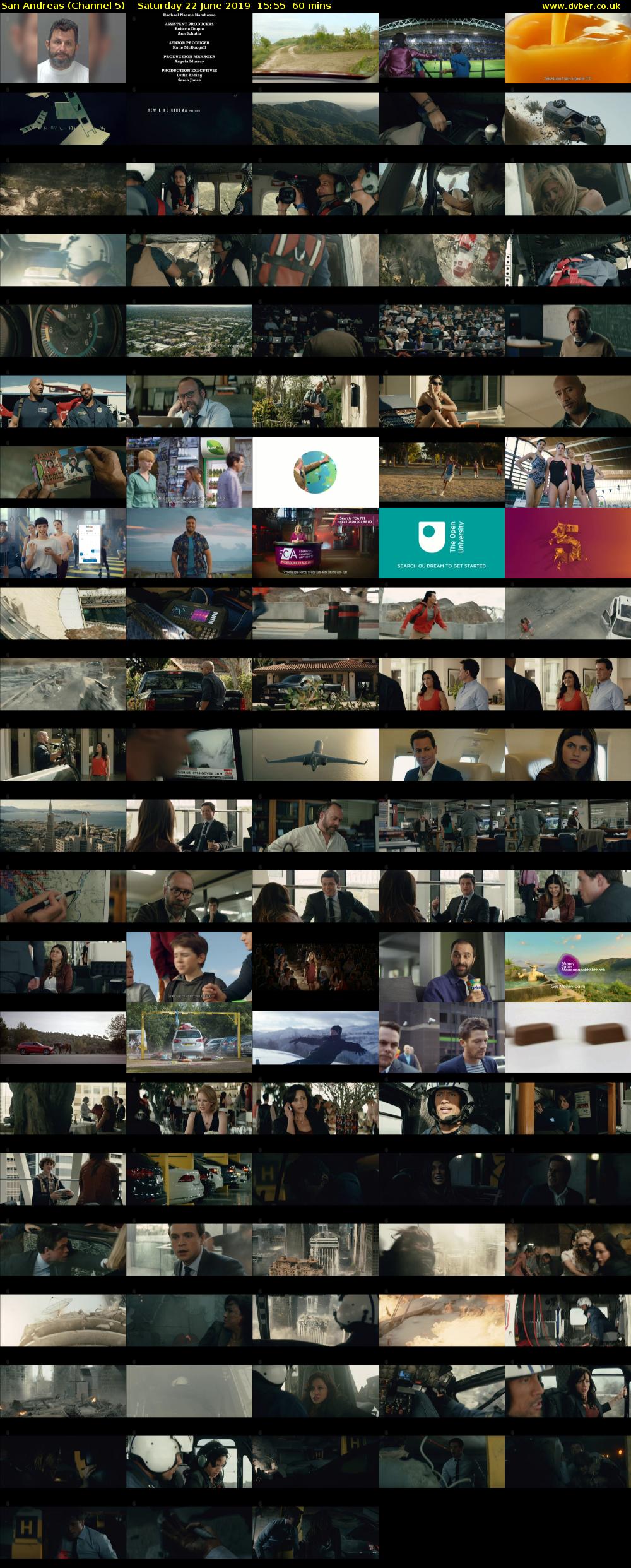 San Andreas (Channel 5) Saturday 22 June 2019 15:55 - 16:55