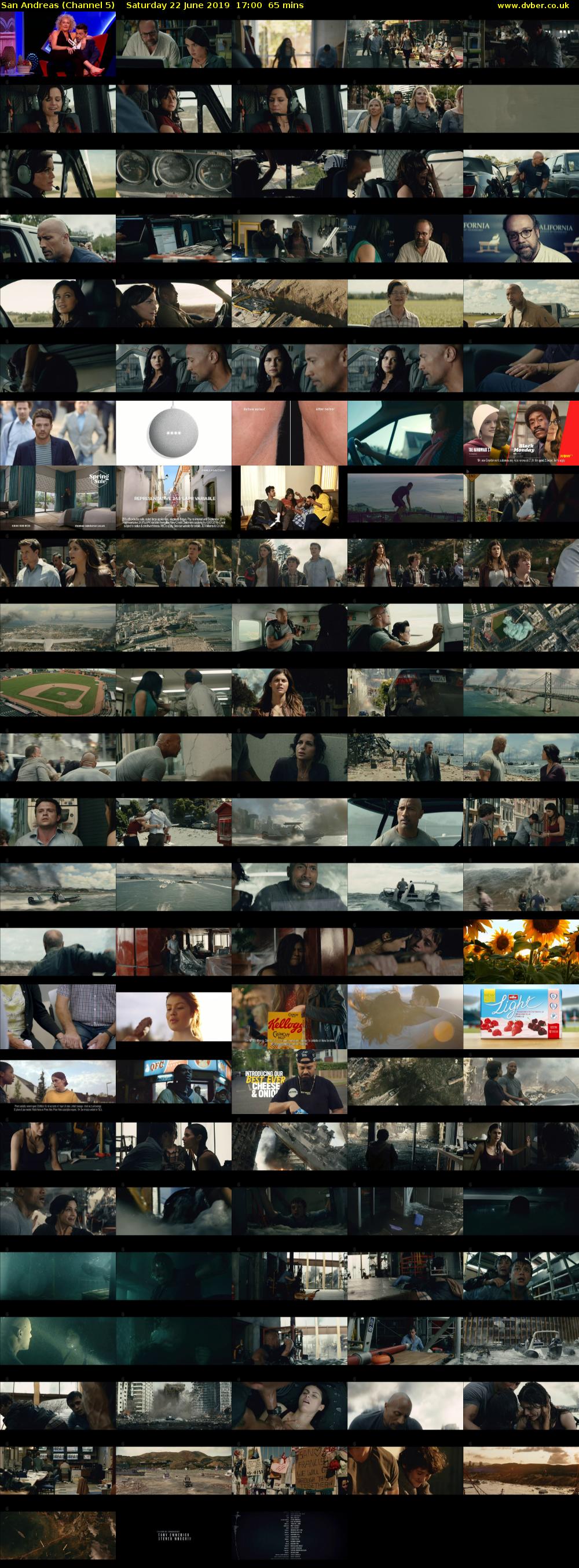 San Andreas (Channel 5) Saturday 22 June 2019 17:00 - 18:05
