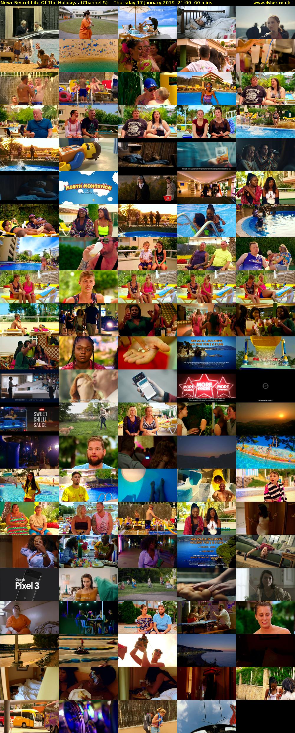 Secret Life Of The Holiday... (Channel 5) Thursday 17 January 2019 21:00 - 22:00