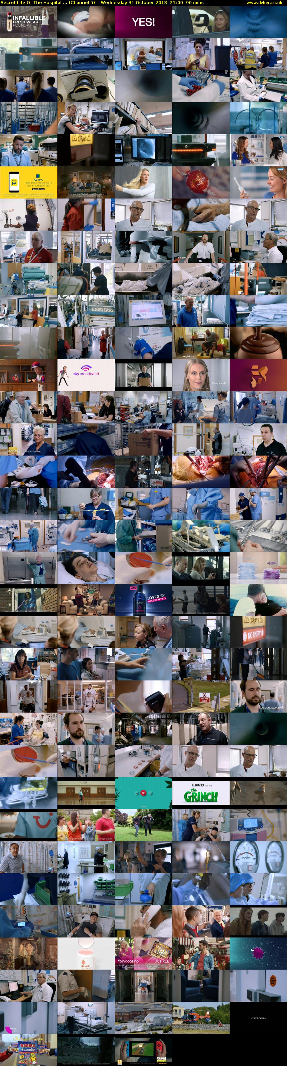 Secret Life Of The Hospital:... (Channel 5) Wednesday 31 October 2018 21:00 - 22:30