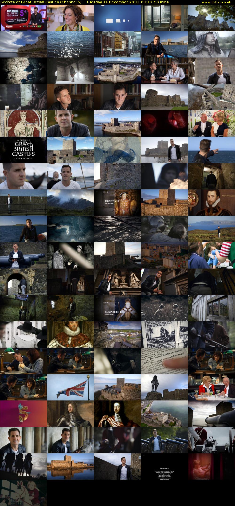 Secrets of Great British Castles (Channel 5) Tuesday 11 December 2018 03:10 - 04:00