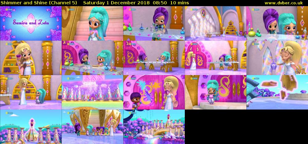 Shimmer and Shine (Channel 5) Saturday 1 December 2018 08:50 - 09:00