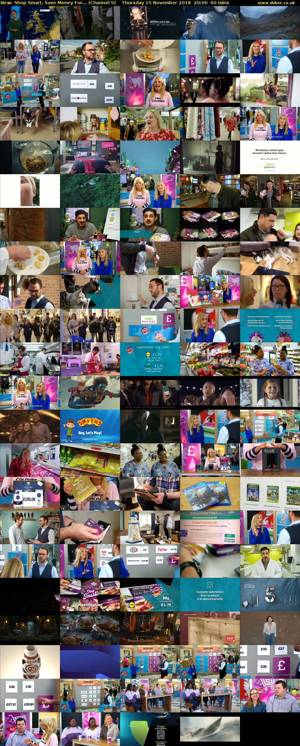 Shop Smart, Save Money For... (Channel 5) Thursday 15 November 2018 20:00 - 21:00