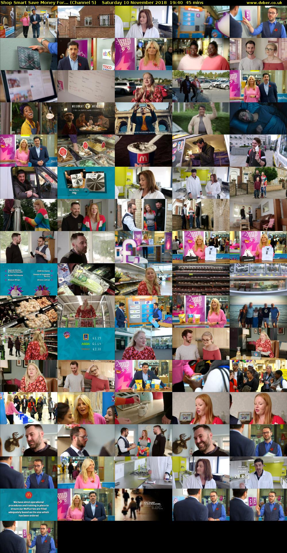Shop Smart Save Money For... (Channel 5) Saturday 10 November 2018 19:40 - 20:25