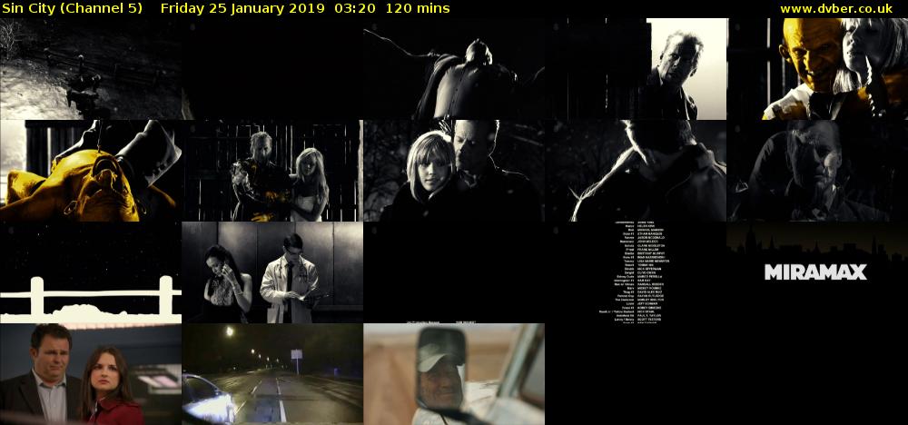 Sin City (Channel 5) Friday 25 January 2019 03:20 - 05:20