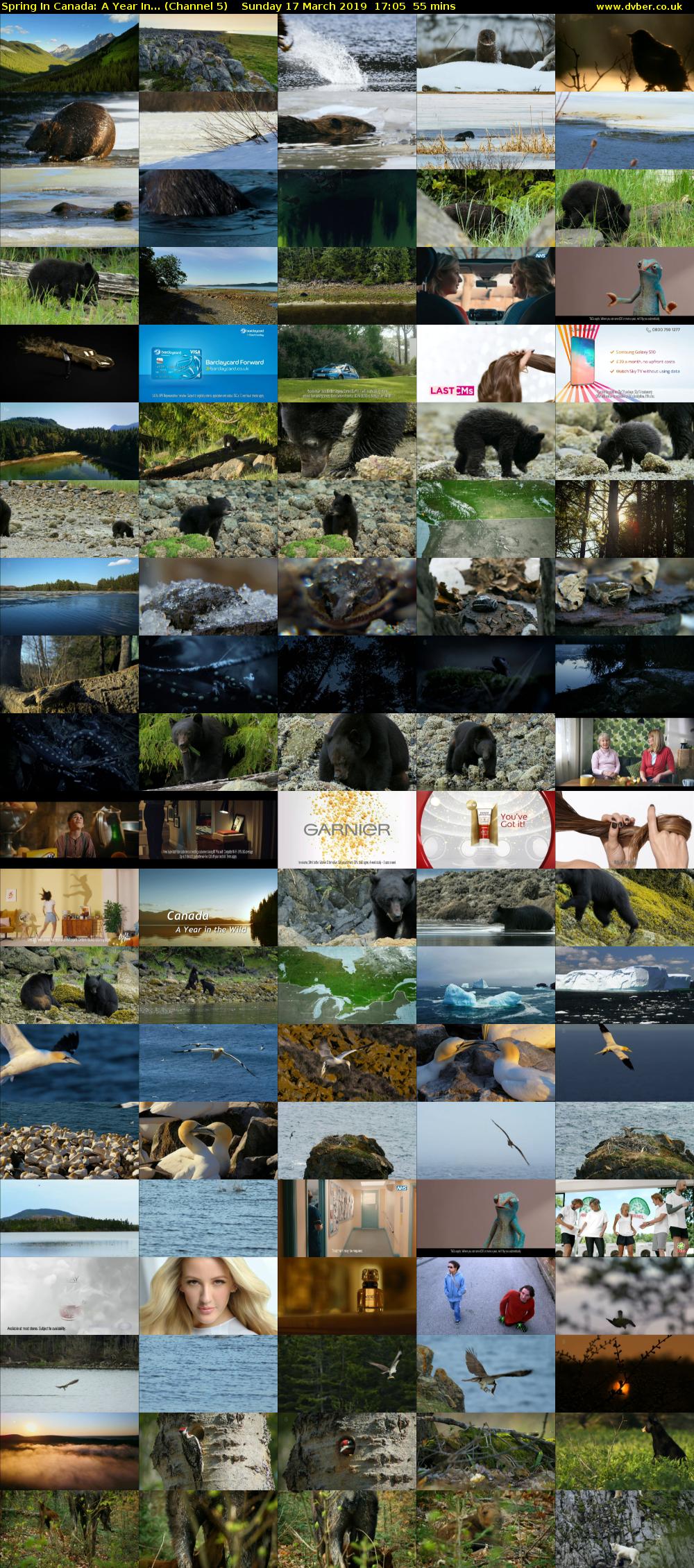 Spring In Canada: A Year In... (Channel 5) Sunday 17 March 2019 17:05 - 18:00