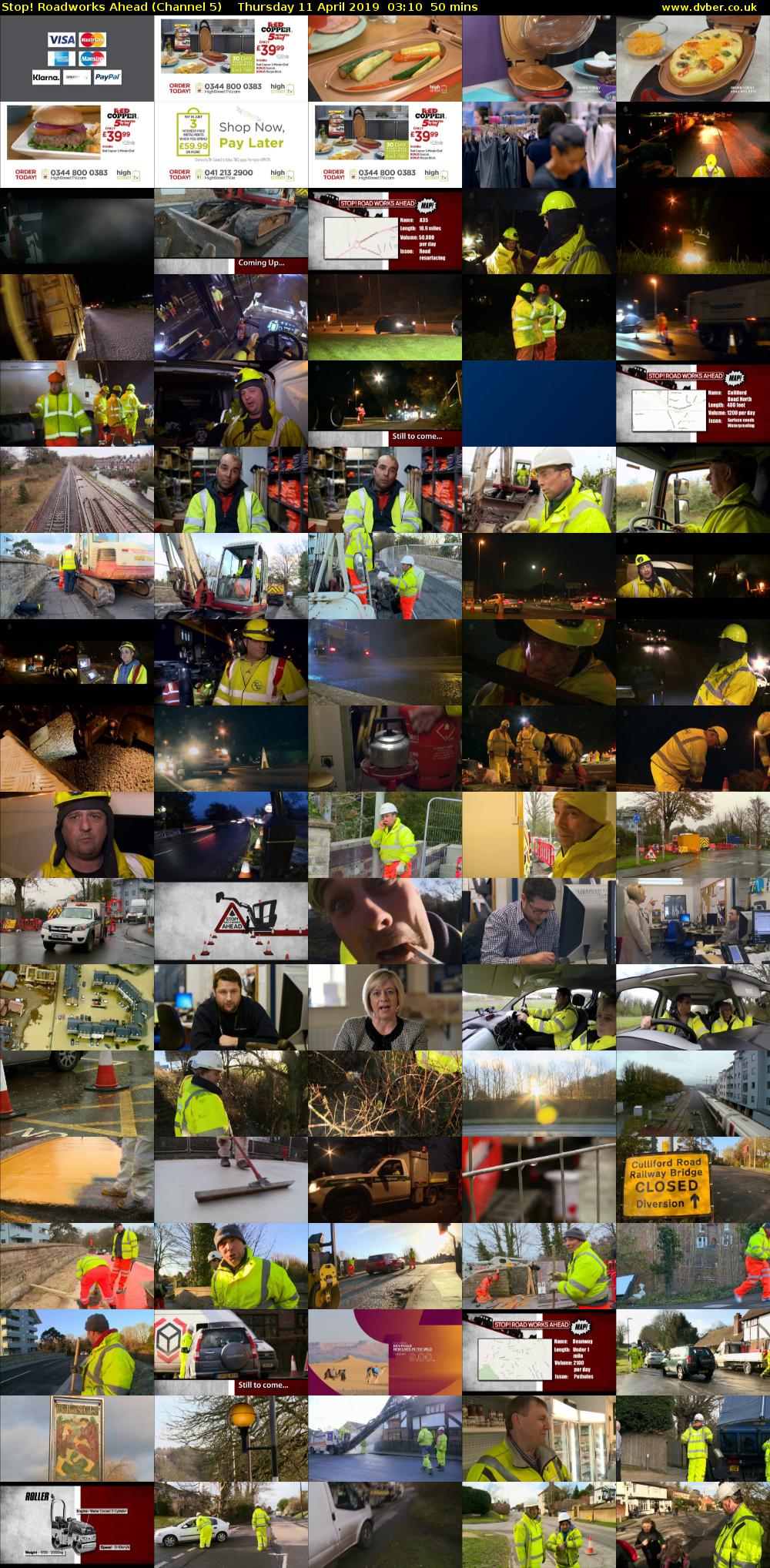 Stop! Roadworks Ahead (Channel 5) Thursday 11 April 2019 03:10 - 04:00