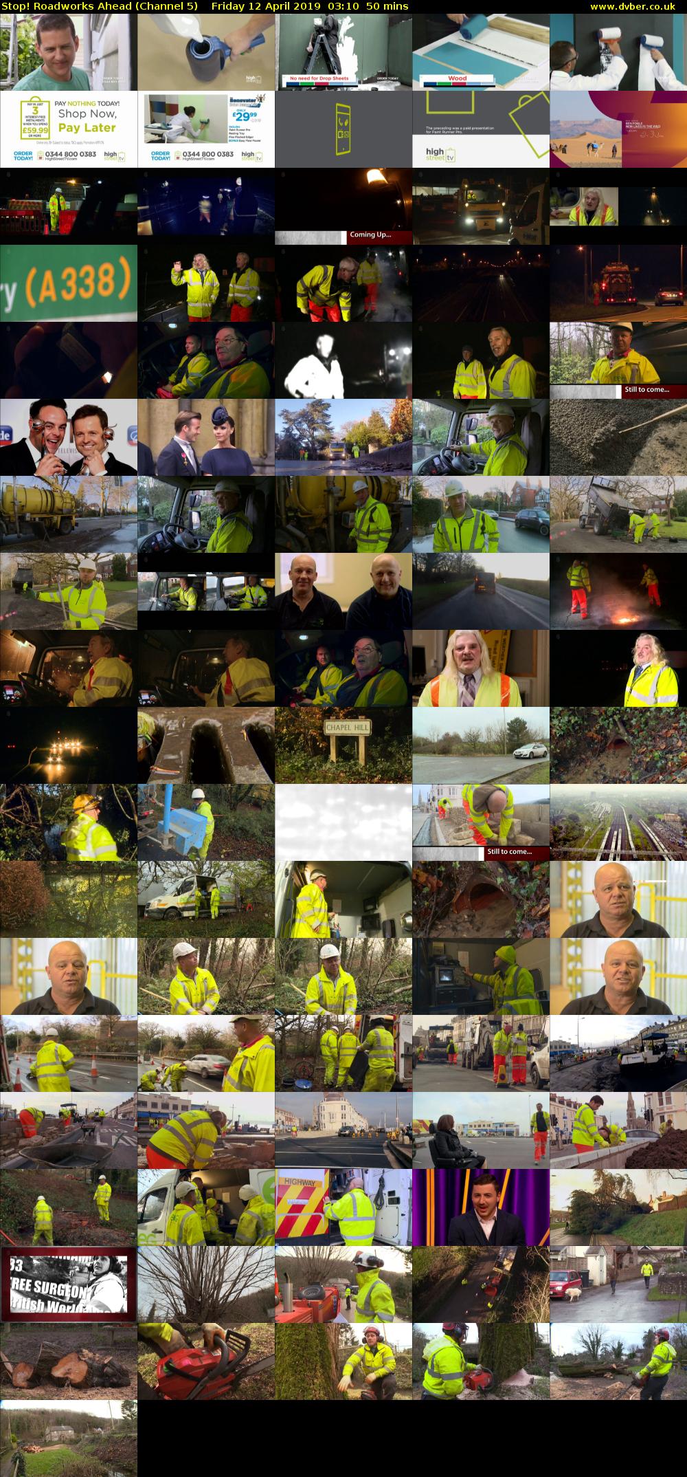 Stop! Roadworks Ahead (Channel 5) Friday 12 April 2019 03:10 - 04:00