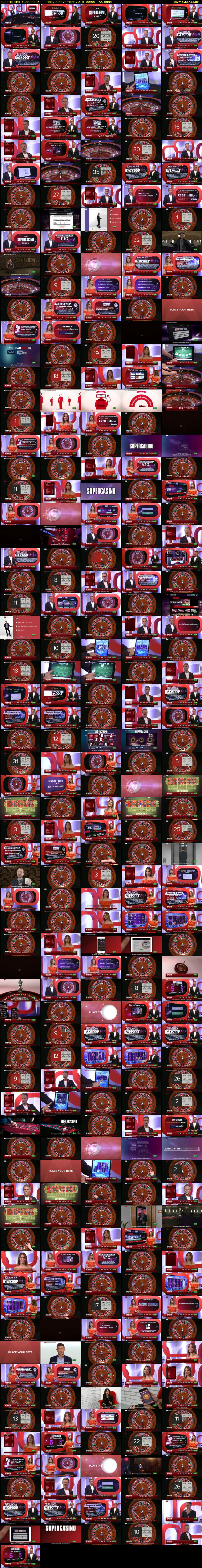 Supercasino  (Channel 5) Friday 2 November 2018 00:00 - 03:10