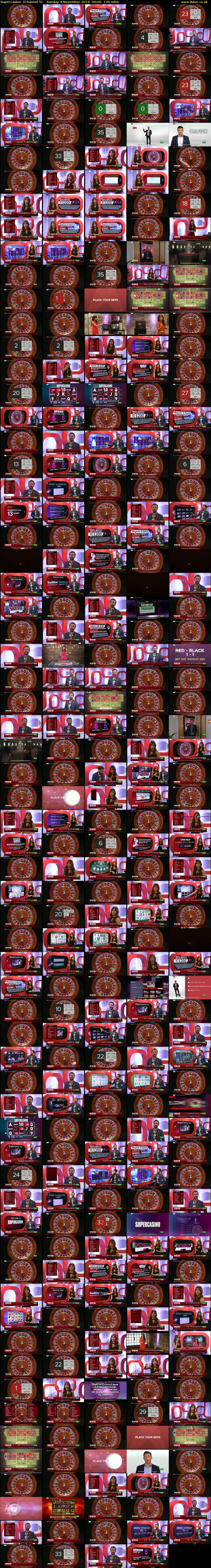 Supercasino  (Channel 5) Sunday 4 November 2018 00:00 - 03:10