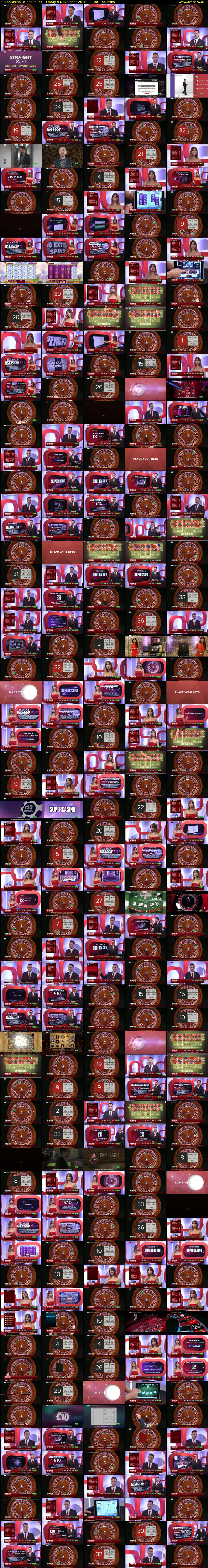 Supercasino  (Channel 5) Friday 9 November 2018 00:00 - 03:10