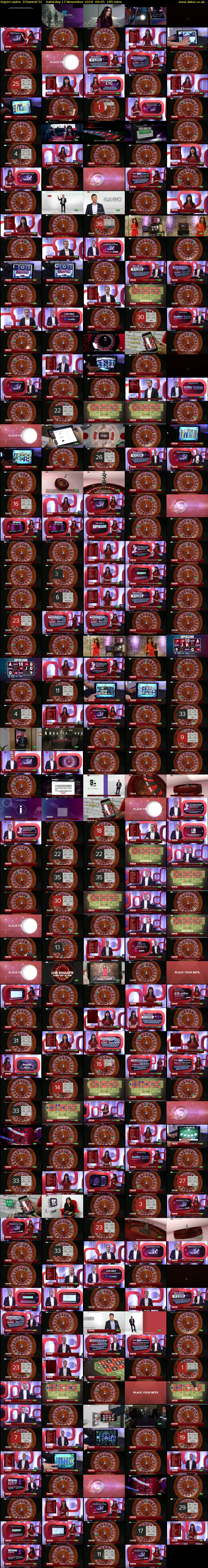 Supercasino  (Channel 5) Saturday 17 November 2018 00:05 - 03:10