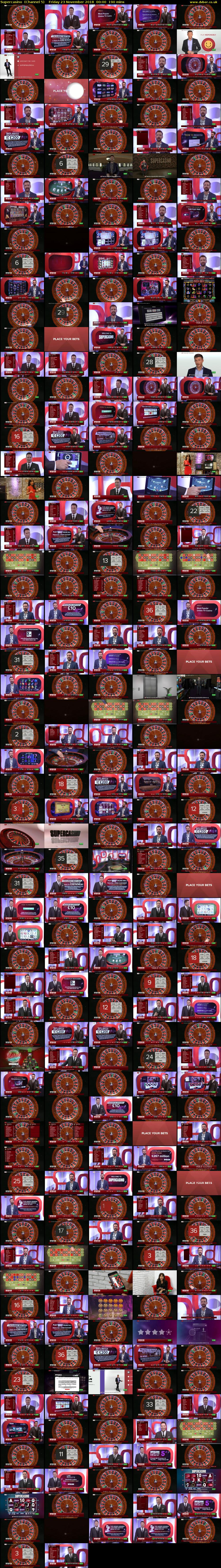 Supercasino  (Channel 5) Friday 23 November 2018 00:00 - 03:10