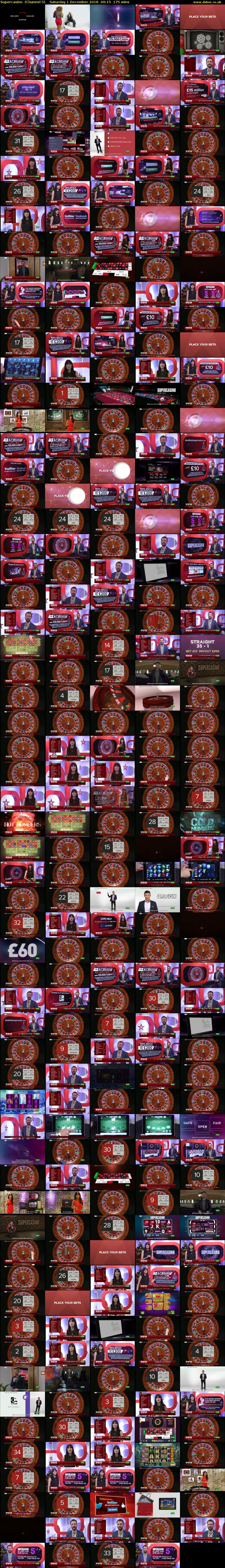 Supercasino  (Channel 5) Saturday 1 December 2018 00:15 - 03:10