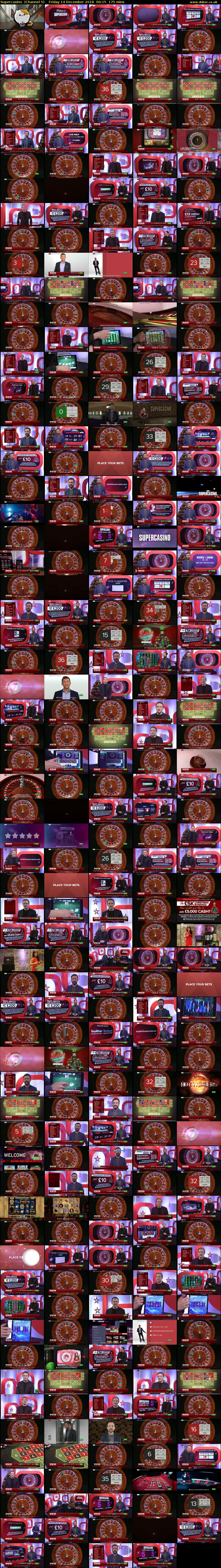 Supercasino  (Channel 5) Friday 14 December 2018 00:15 - 03:10