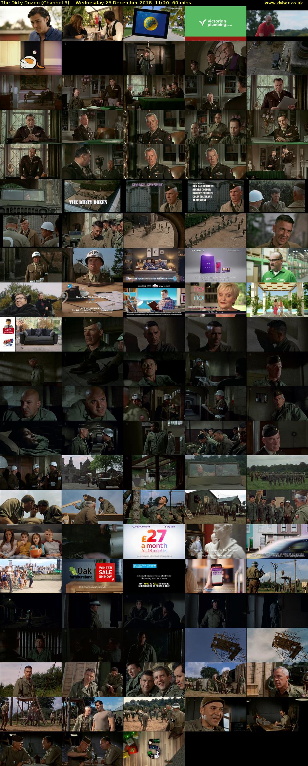 The Dirty Dozen (Channel 5) Wednesday 26 December 2018 11:20 - 12:20