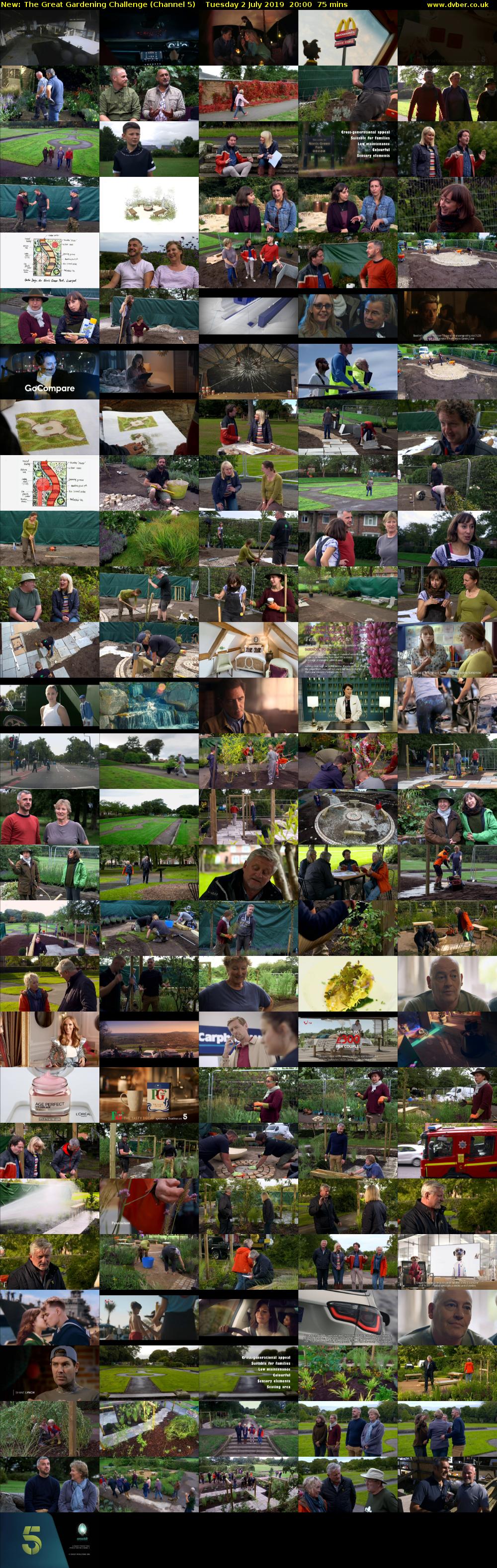 The Great Gardening Challenge (Channel 5) Tuesday 2 July 2019 20:00 - 21:15