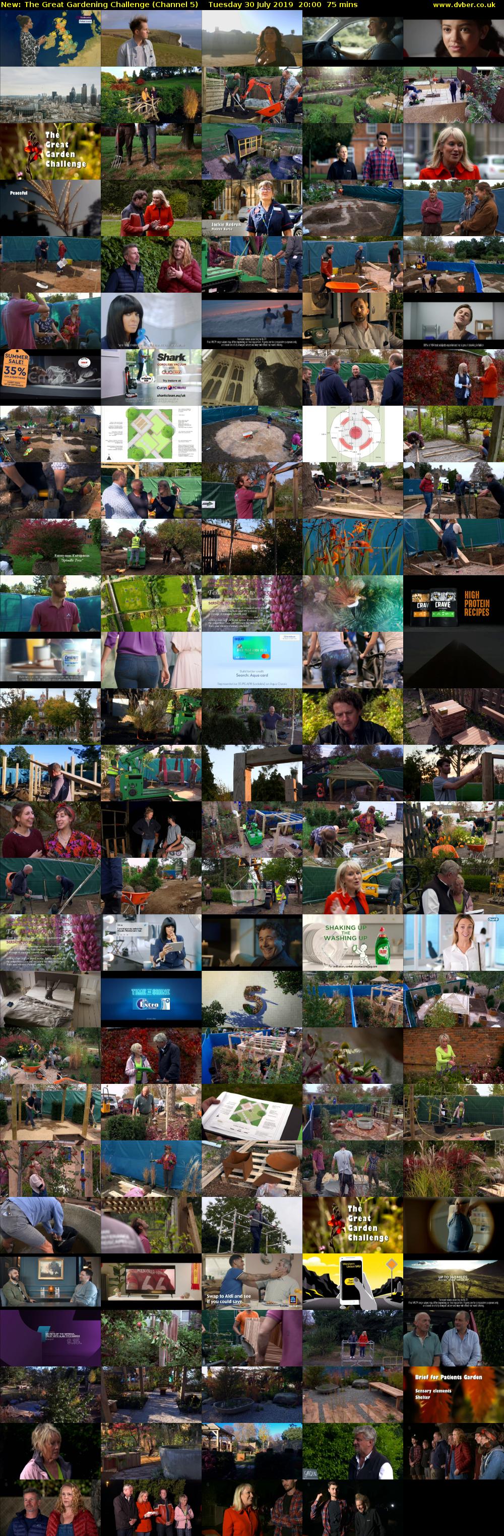 The Great Gardening Challenge (Channel 5) Tuesday 30 July 2019 20:00 - 21:15