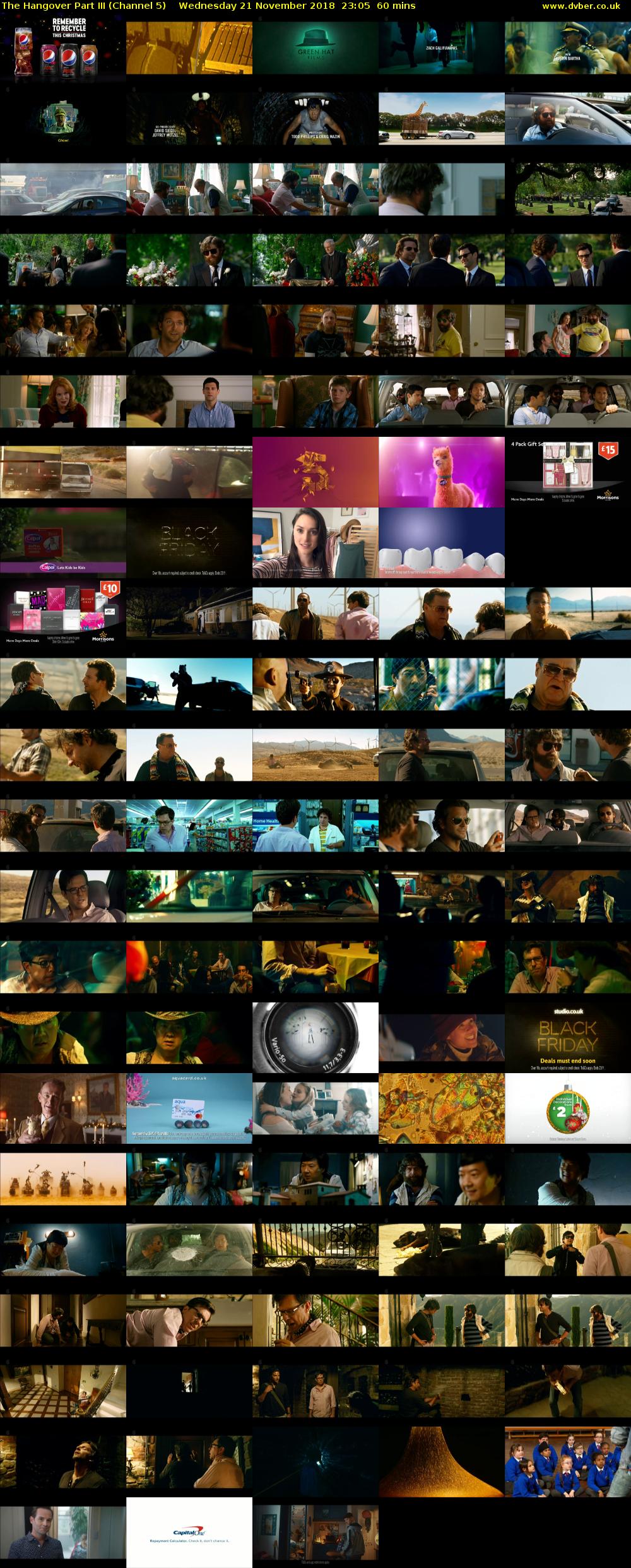 The Hangover Part III (Channel 5) Wednesday 21 November 2018 23:05 - 00:05