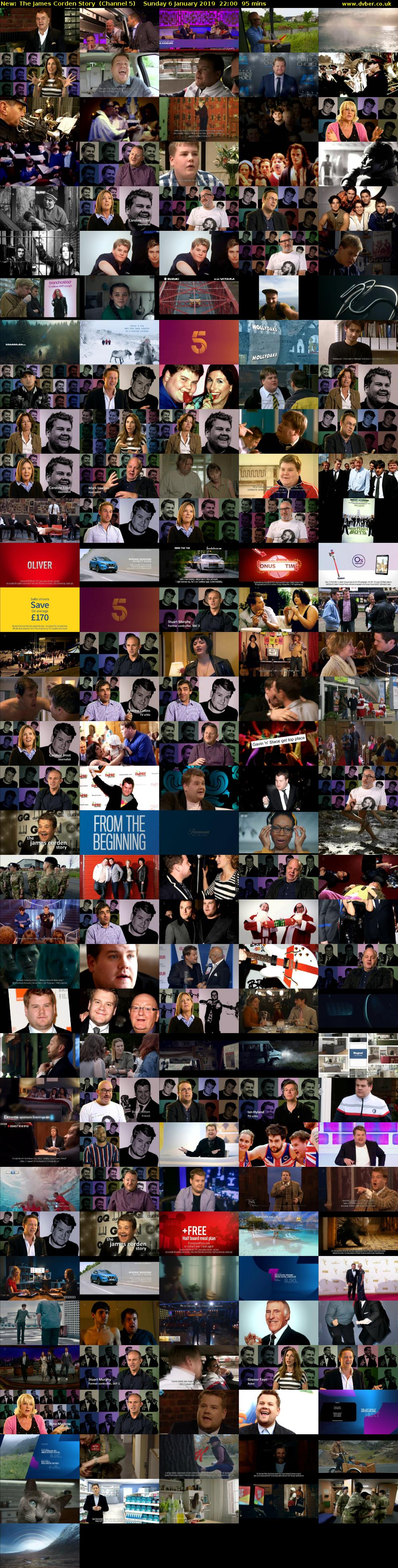 The James Corden Story (Channel 5) Sunday 6 January 2019 22:00 - 23:35