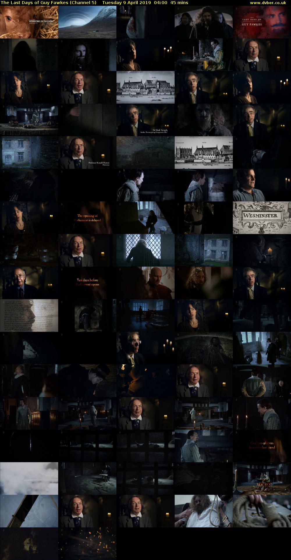 The Last Days of Guy Fawkes (Channel 5) Tuesday 9 April 2019 04:00 - 04:45